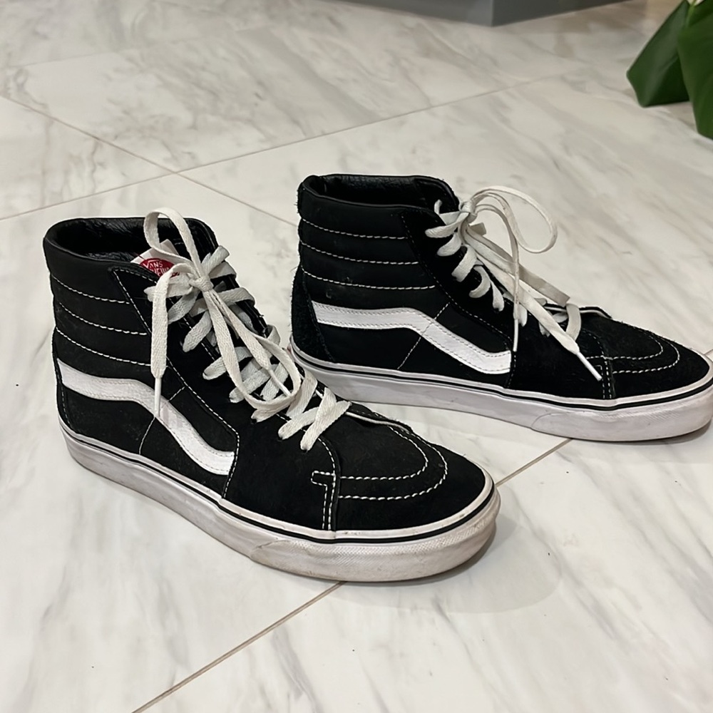 VANS black high top sneakers